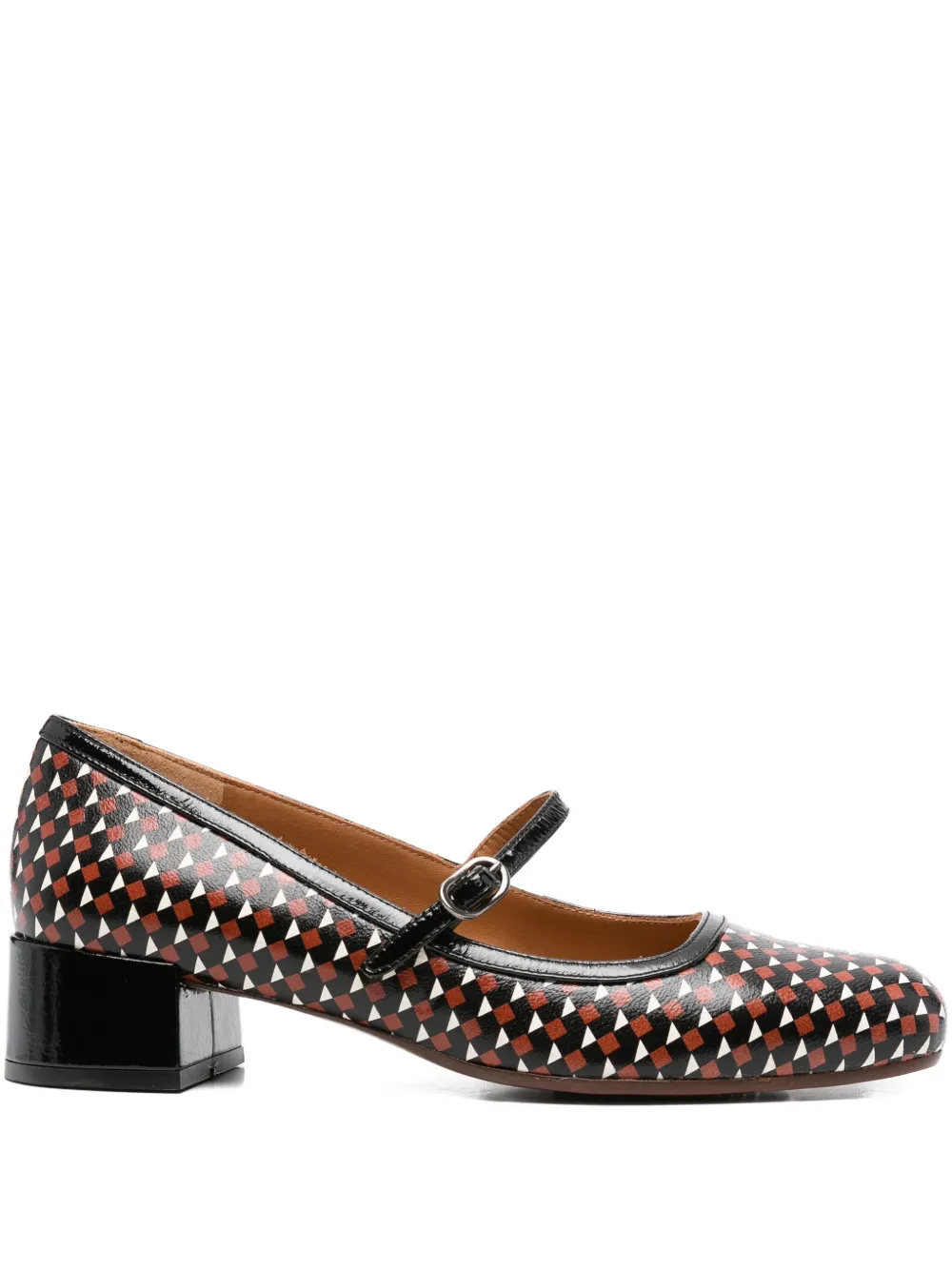 Chie Mihara 40mm Reni geometric-pattern pumps Black