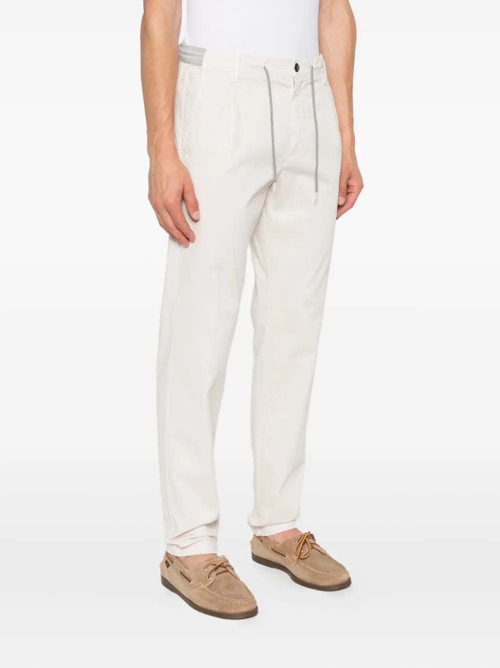 Eleventy Broek met trekkoord Beige