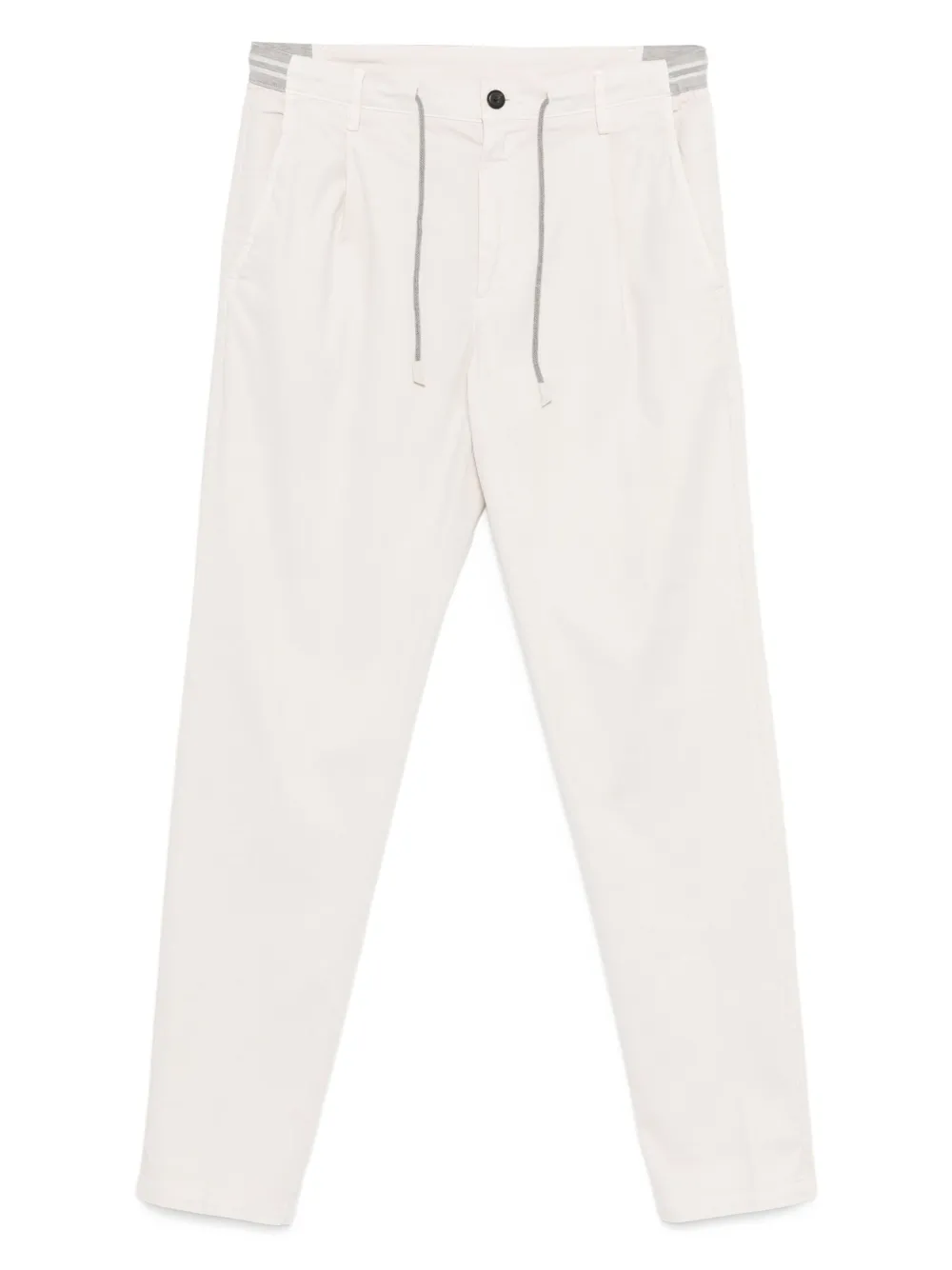 Eleventy pleated drawstring trousers Beige