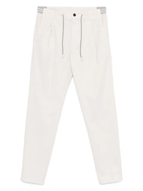 Eleventy pantalones plisados con cordones en la pretina