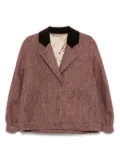 Blazé Milano Cleo corduroy-collar bomber jacket - Pink
