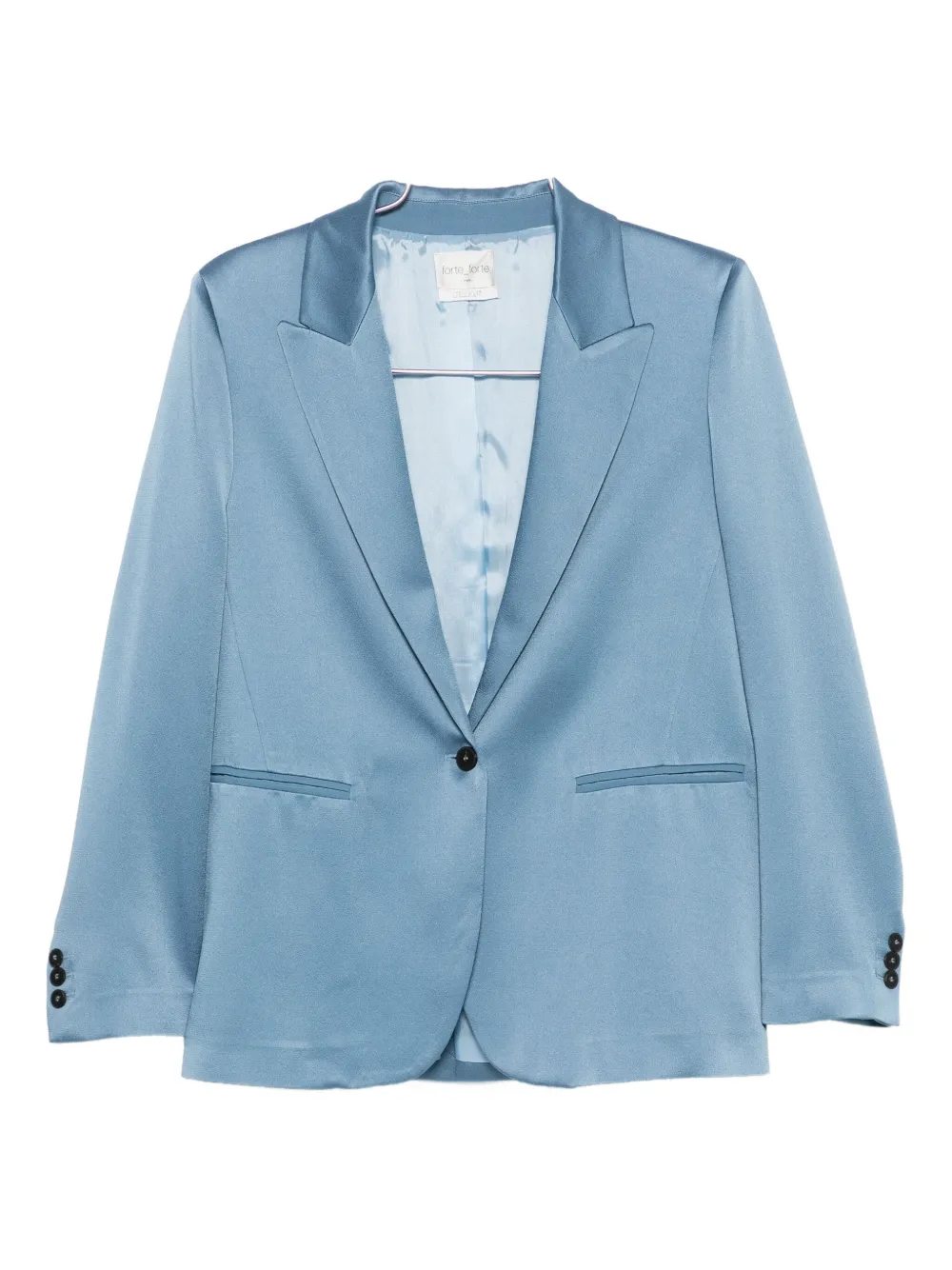 Forte Forte Peak-lapel Single-breasted Blazer In Blue
