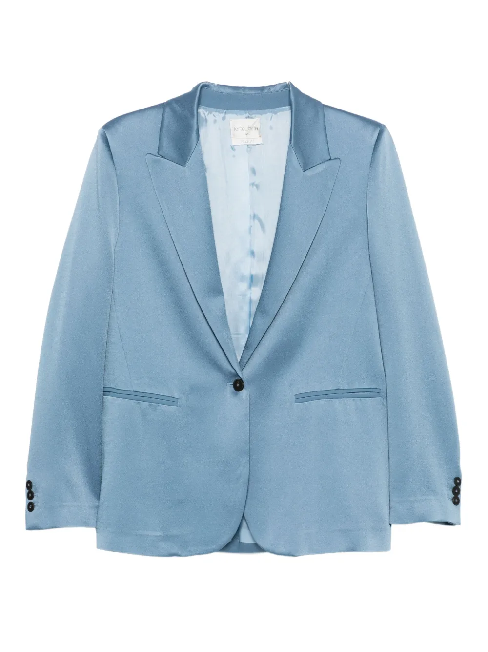 Forte Forte peak-lapel single-breasted blazer | Blue | Image 1