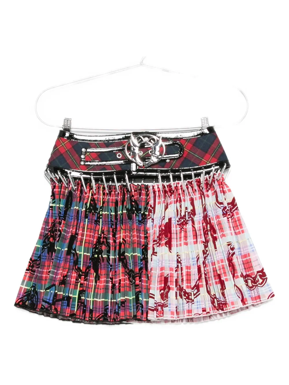 Chopova Lowena Pleated Carabiner Skirt In Multi