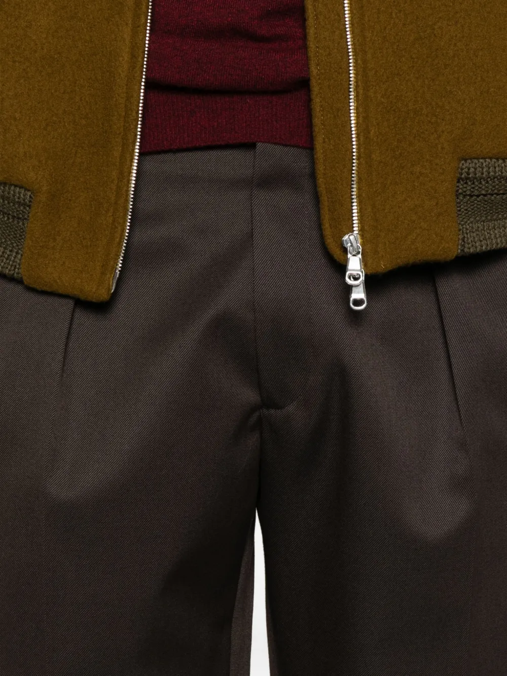 Briglia 1949 Geplooide broek met cuffs Bruin