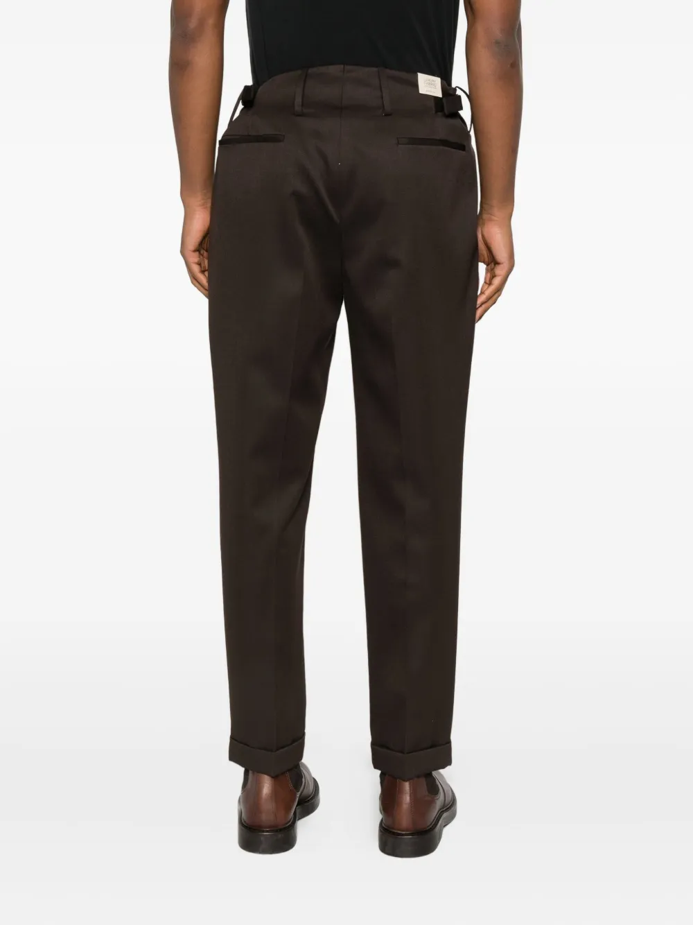 Briglia 1949 Geplooide broek met cuffs Bruin