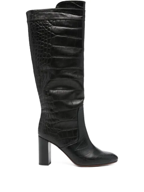 Chie Mihara 85mm crocodile-embossed knee-high boots