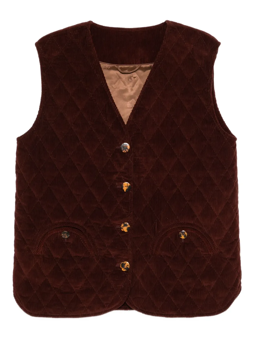 quilted corduroy gilet