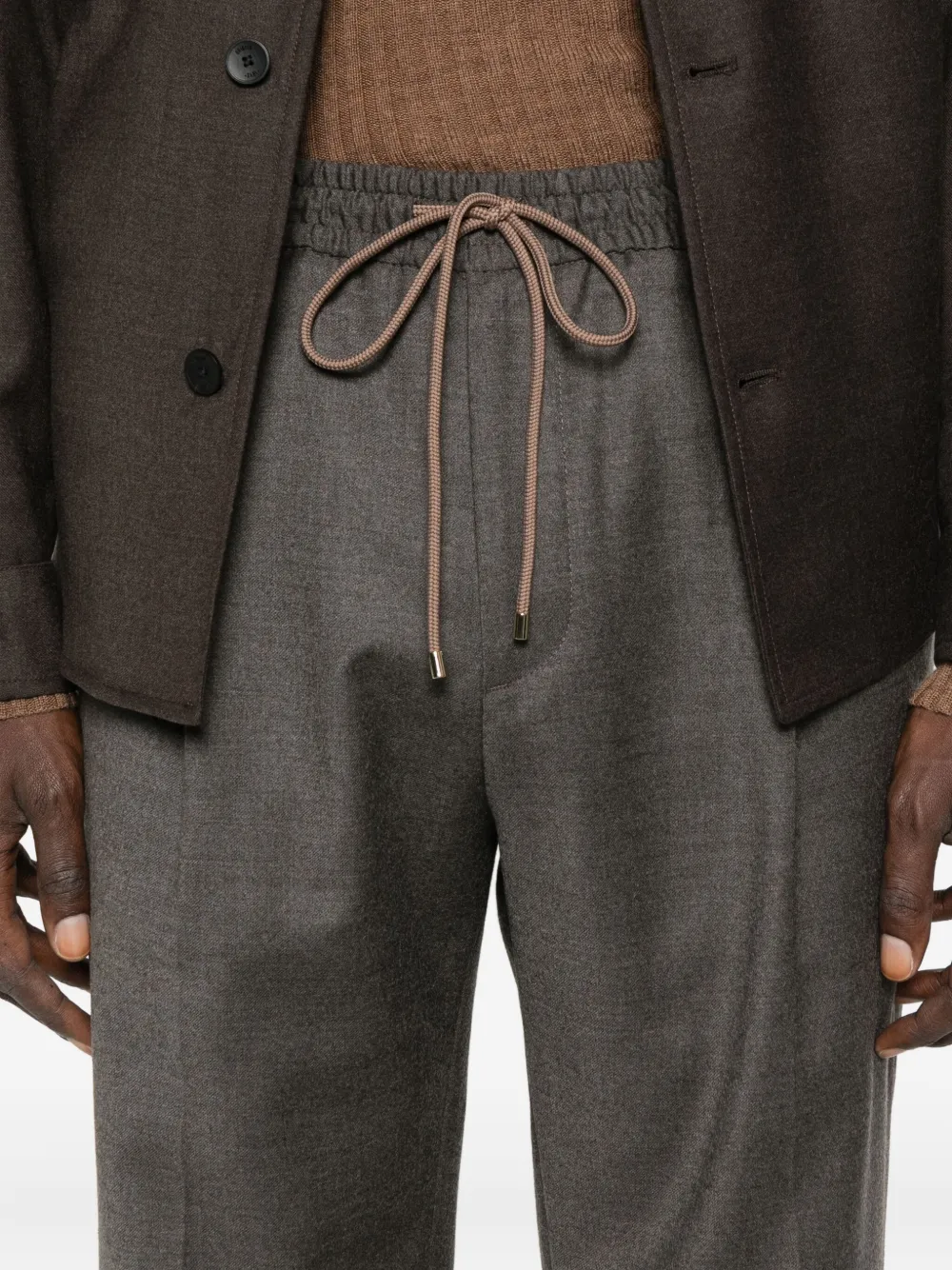 Briglia 1949 Broek met trekkoordtaille Grijs