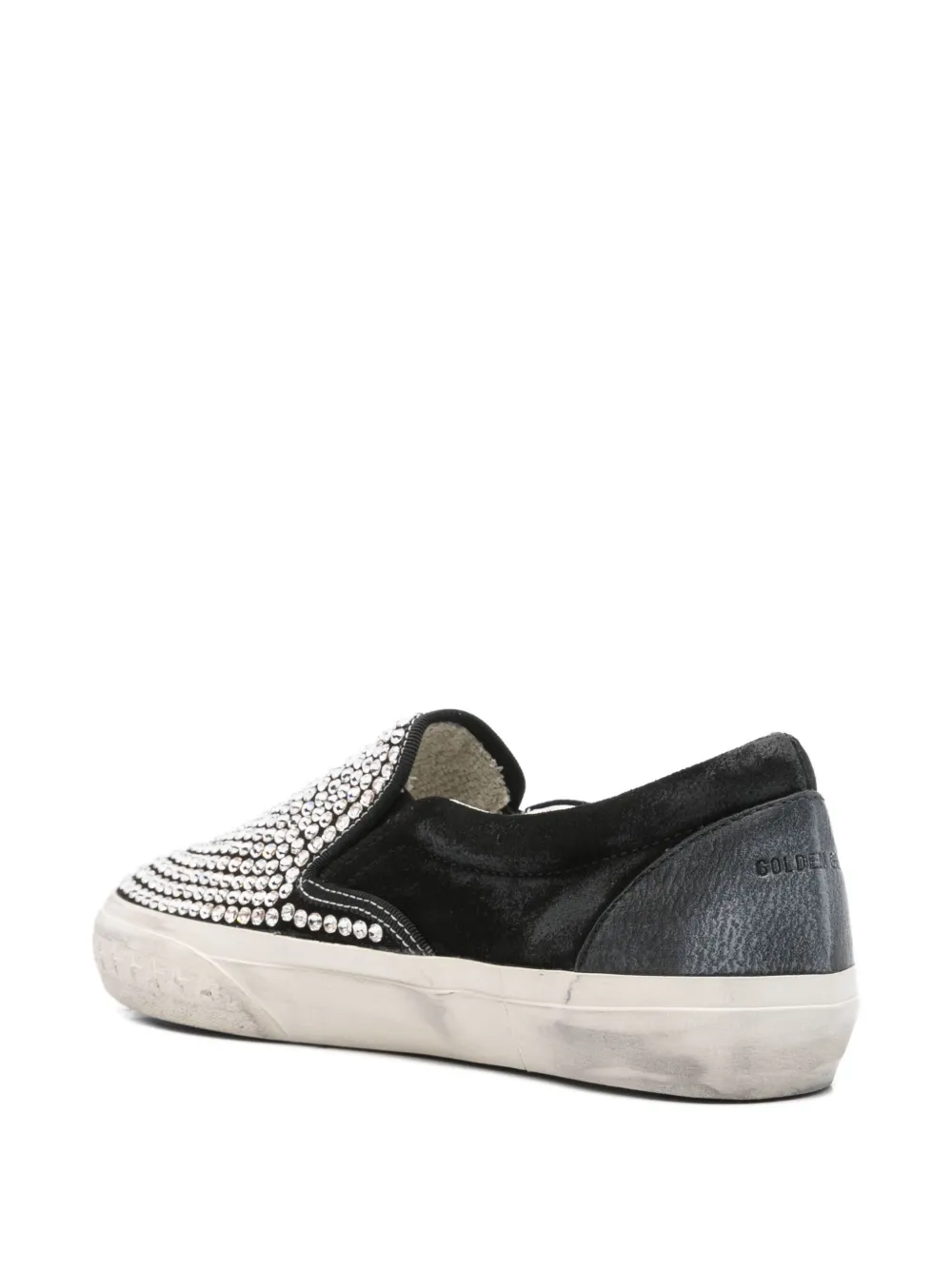 Golden Goose VCE crystal-embellished slip-on sneakers Black
