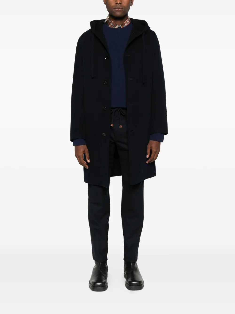 Lardini virgin wool single-breasted coat | Single Breasted Coats | Image 2