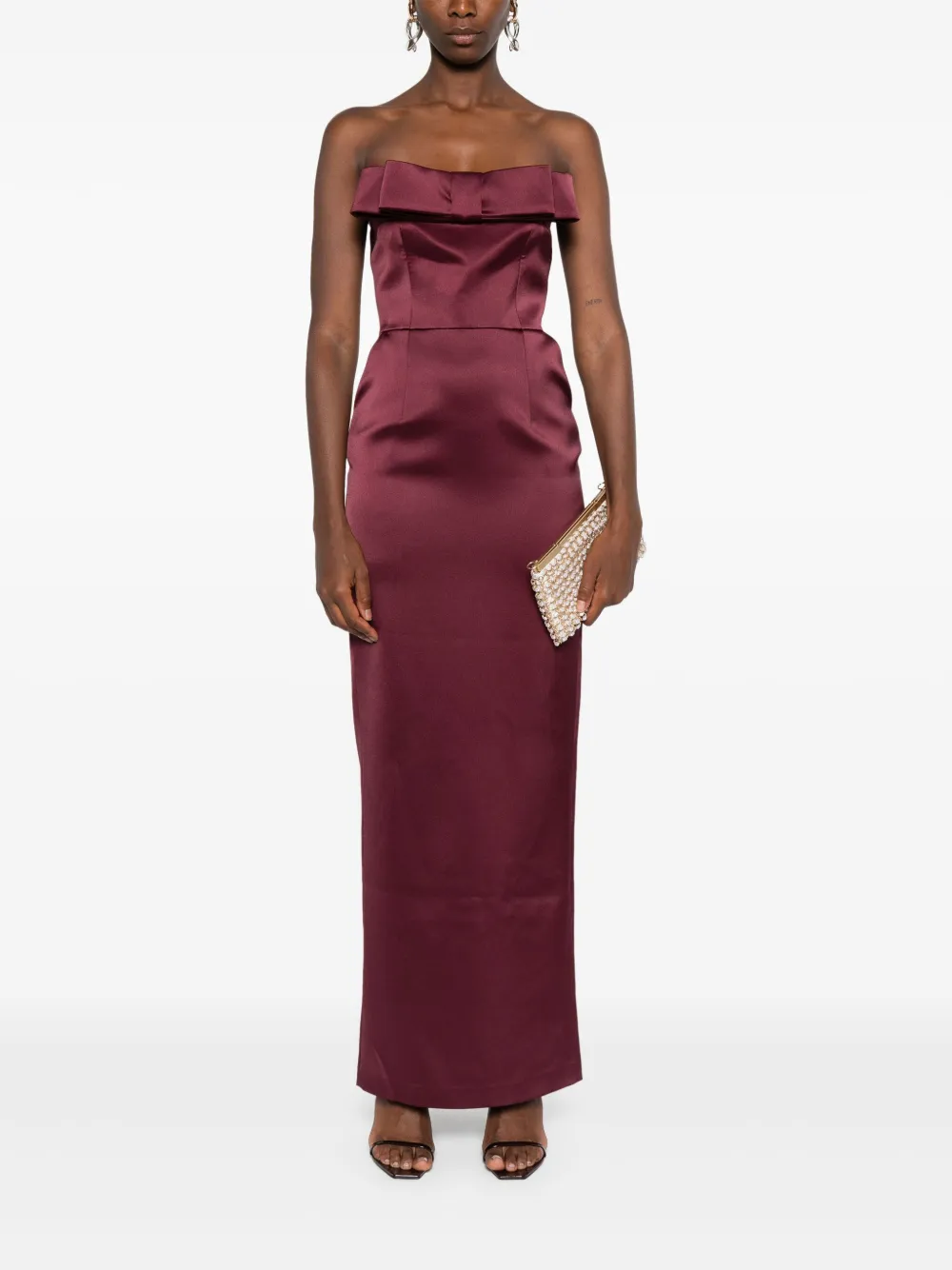 The New Arrivals Ilkyaz Ozel Off-shoulder jurk Paars