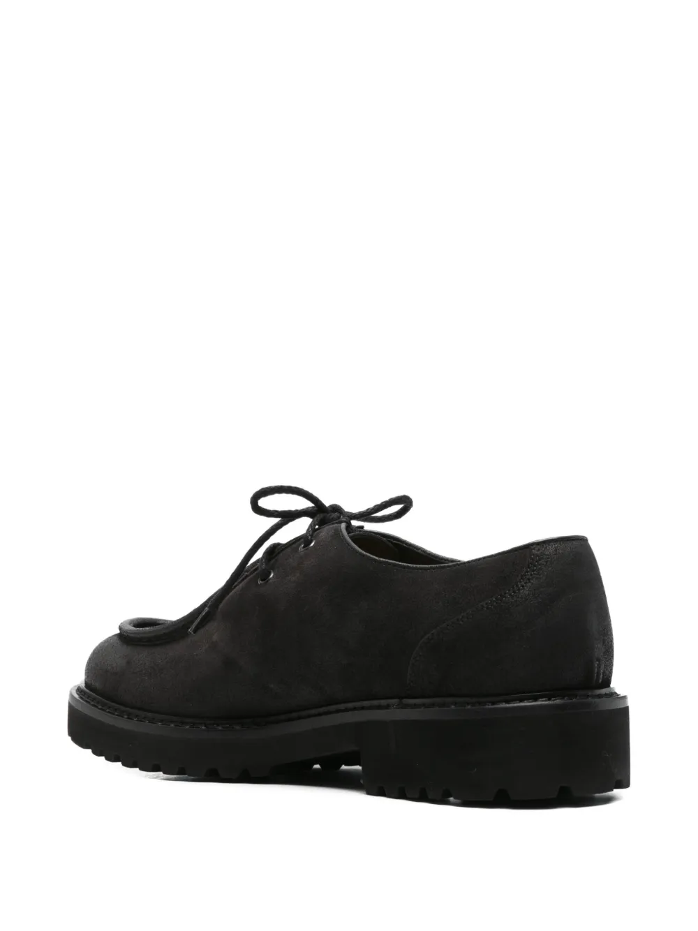 Doucal's lug-sole flat shoes Zwart