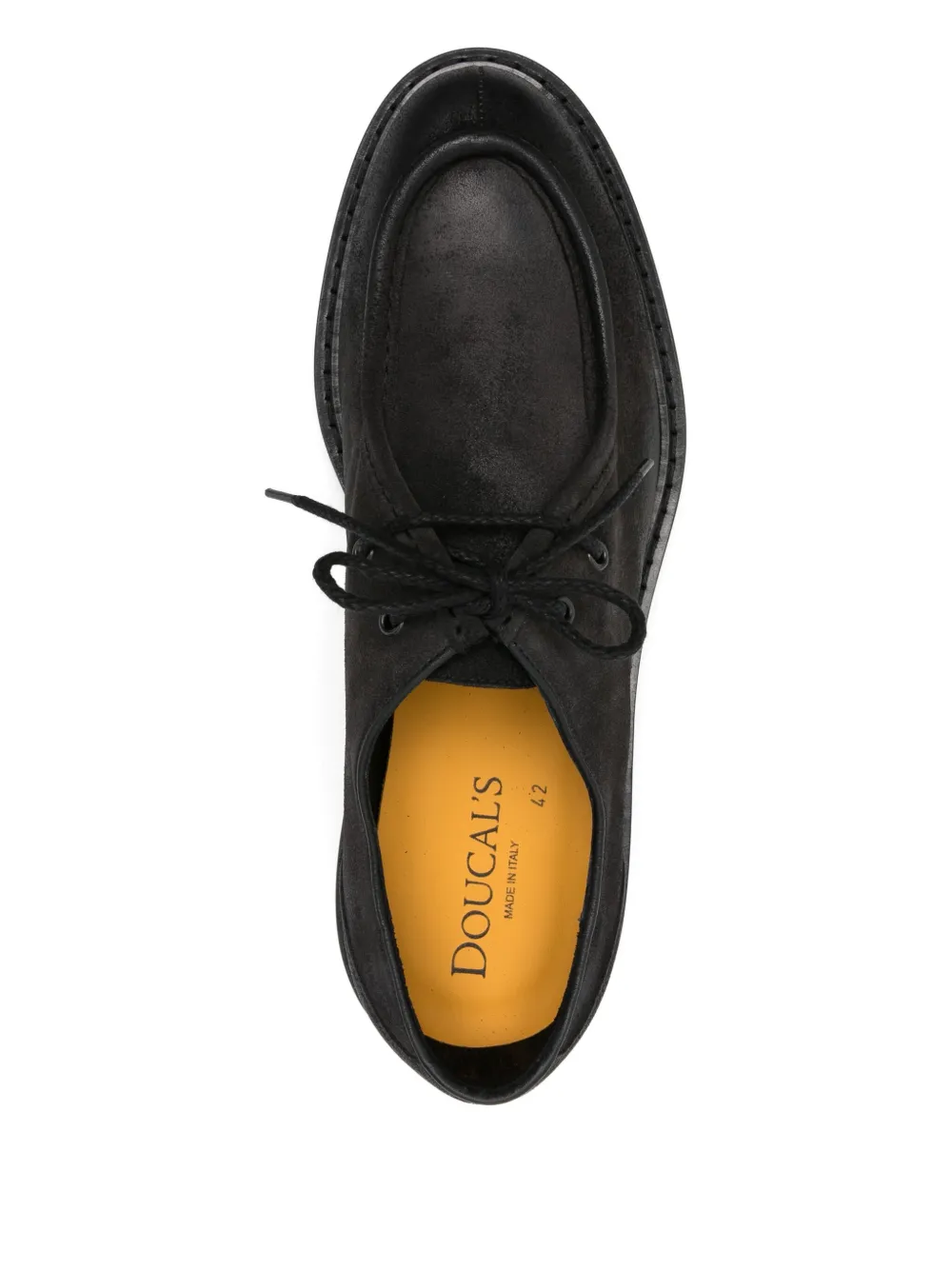 Doucal's lug-sole flat shoes Zwart