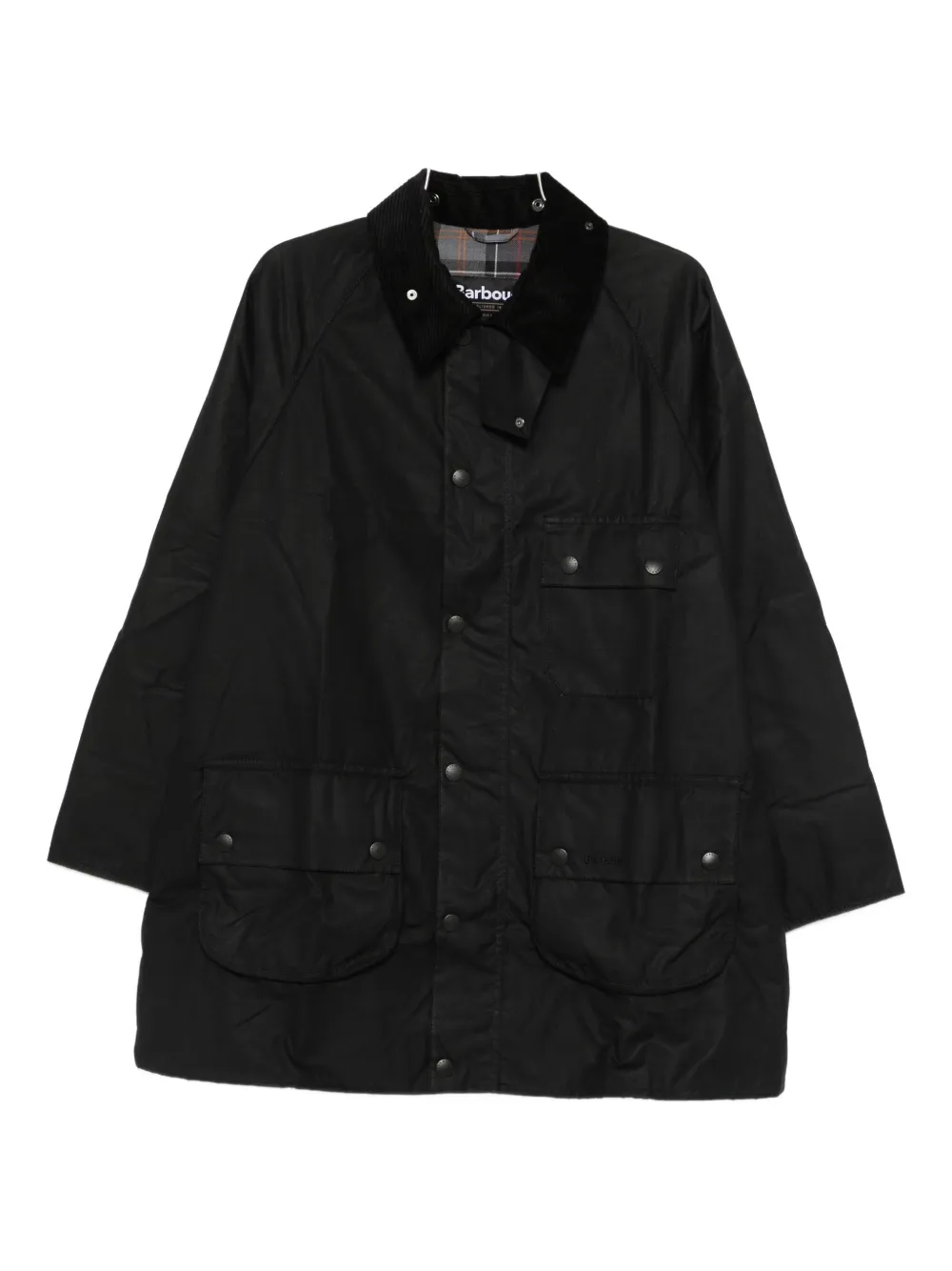 Barbour abrigo con cuello de pana | negro | Image 1