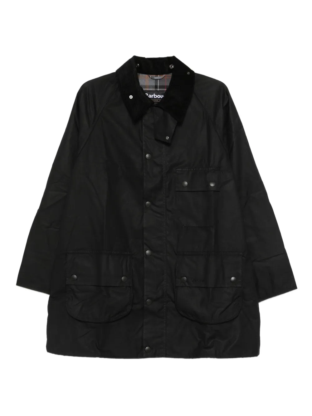 Barbour abrigo con cuello de pana | negro | Image 1