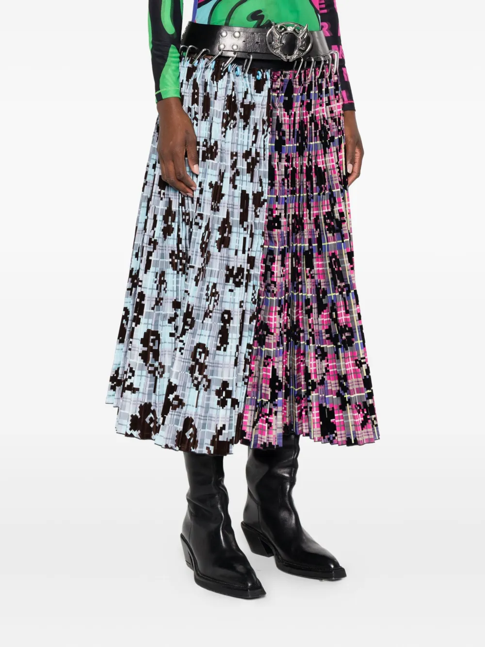 Chopova Lowena Plooirok met karabijnhaken Blauw