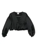 Forte Forte balloon-sleeve v-neck blouse - Black