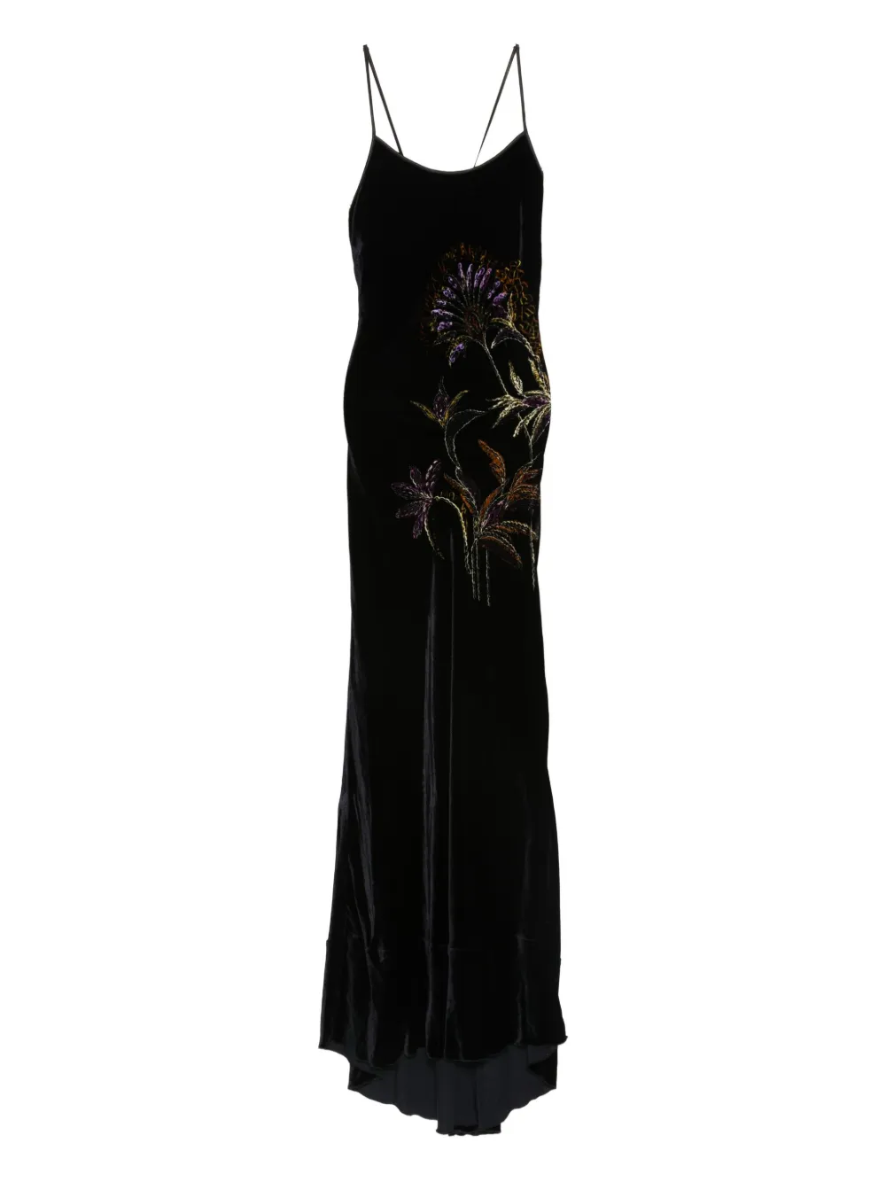 Forte Forte Floral-detail Maxi Dress In Black