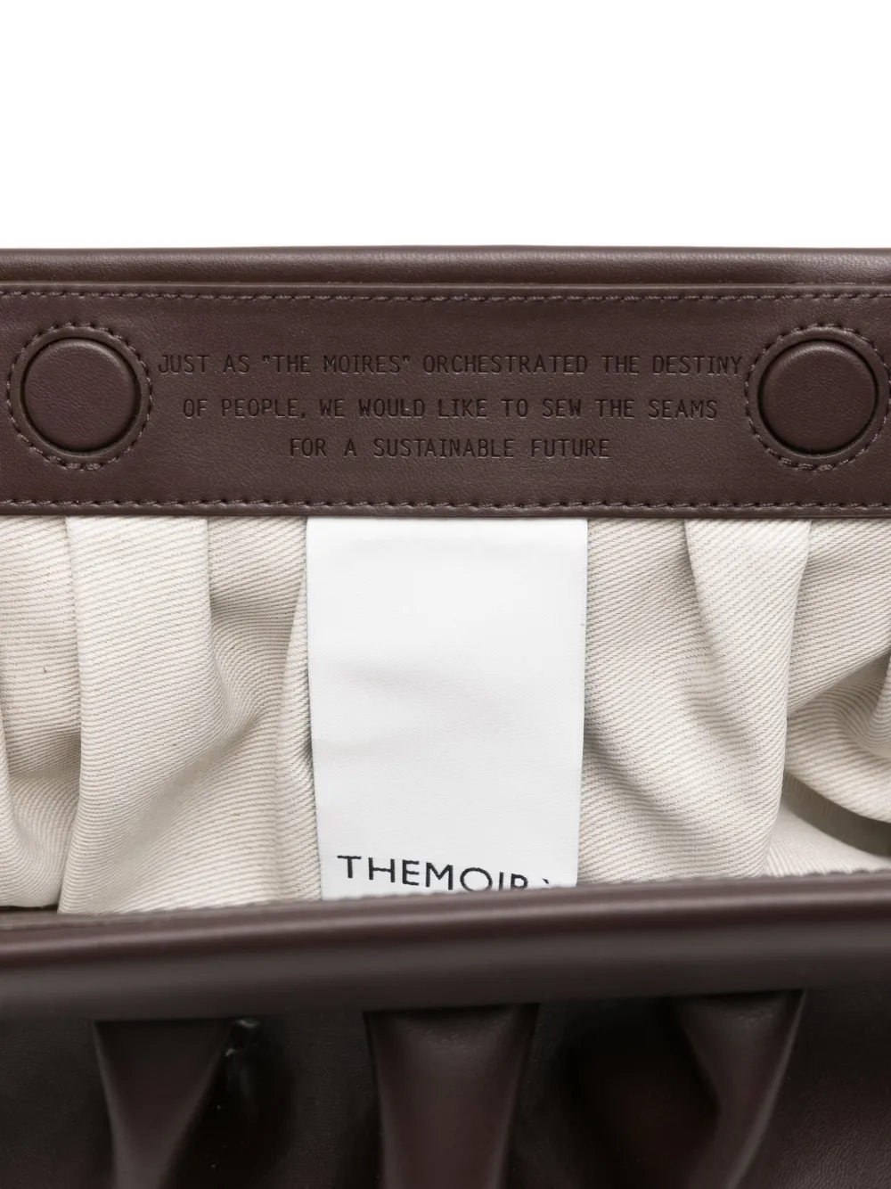 Themoirè Bios clutch Bruin