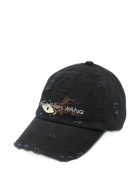 Feng Chen Wang embroidered distressed cap