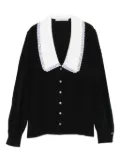 Alessandra Rich lace-trimmed collar blouse - Black