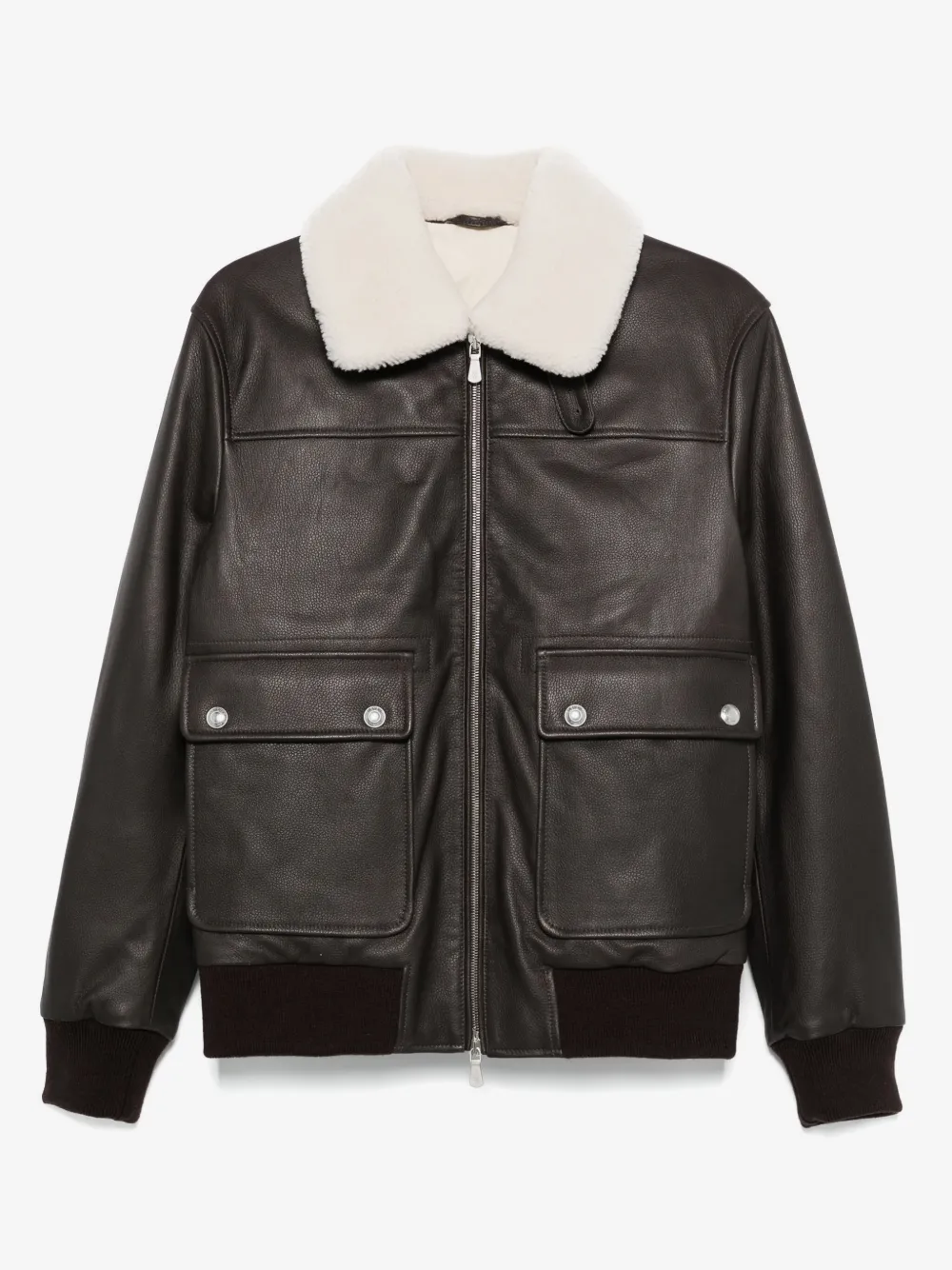 Eleventy shearling bomber jacket | Brown | Image 1