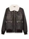 Eleventy shearling bomber jacket - Brown