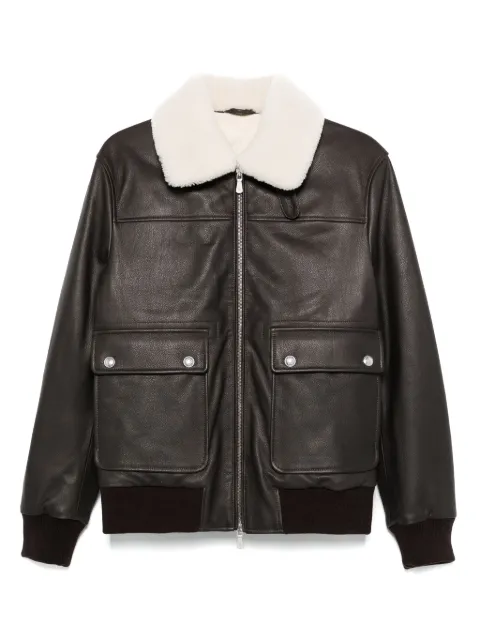 Eleventy shearling bomber jacket