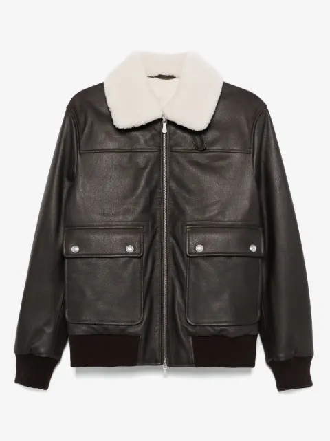 Eleventy shearling bomber jacket