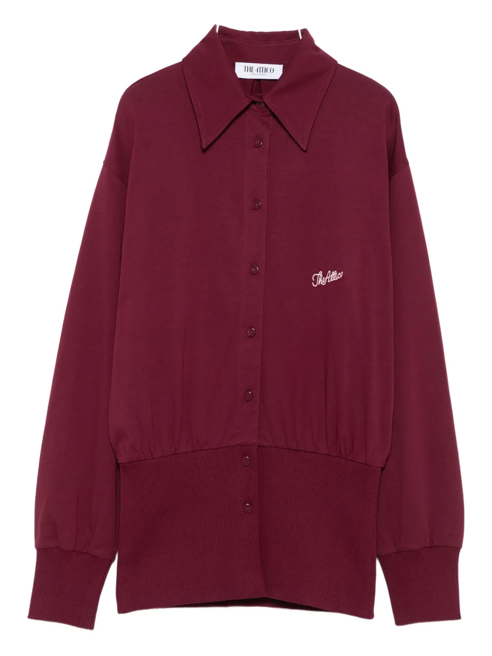 Attico Button-down Shirt In Burgundy
