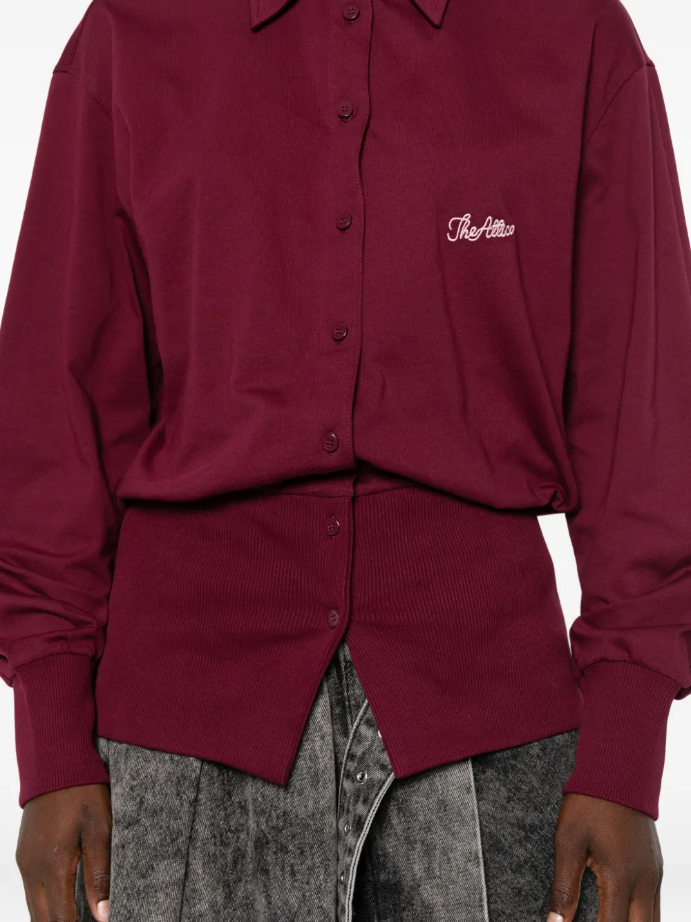 The Attico Button-down blouse Rood