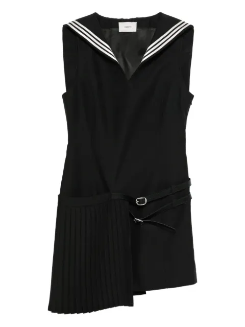 Coperni pleated belted mini dress