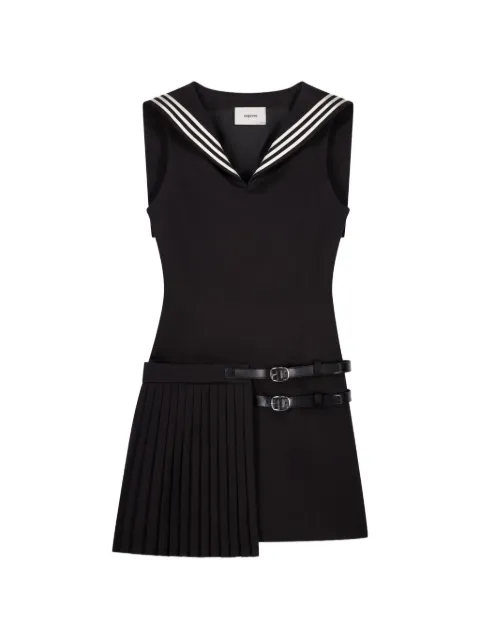 Coperni pleated belted mini dress