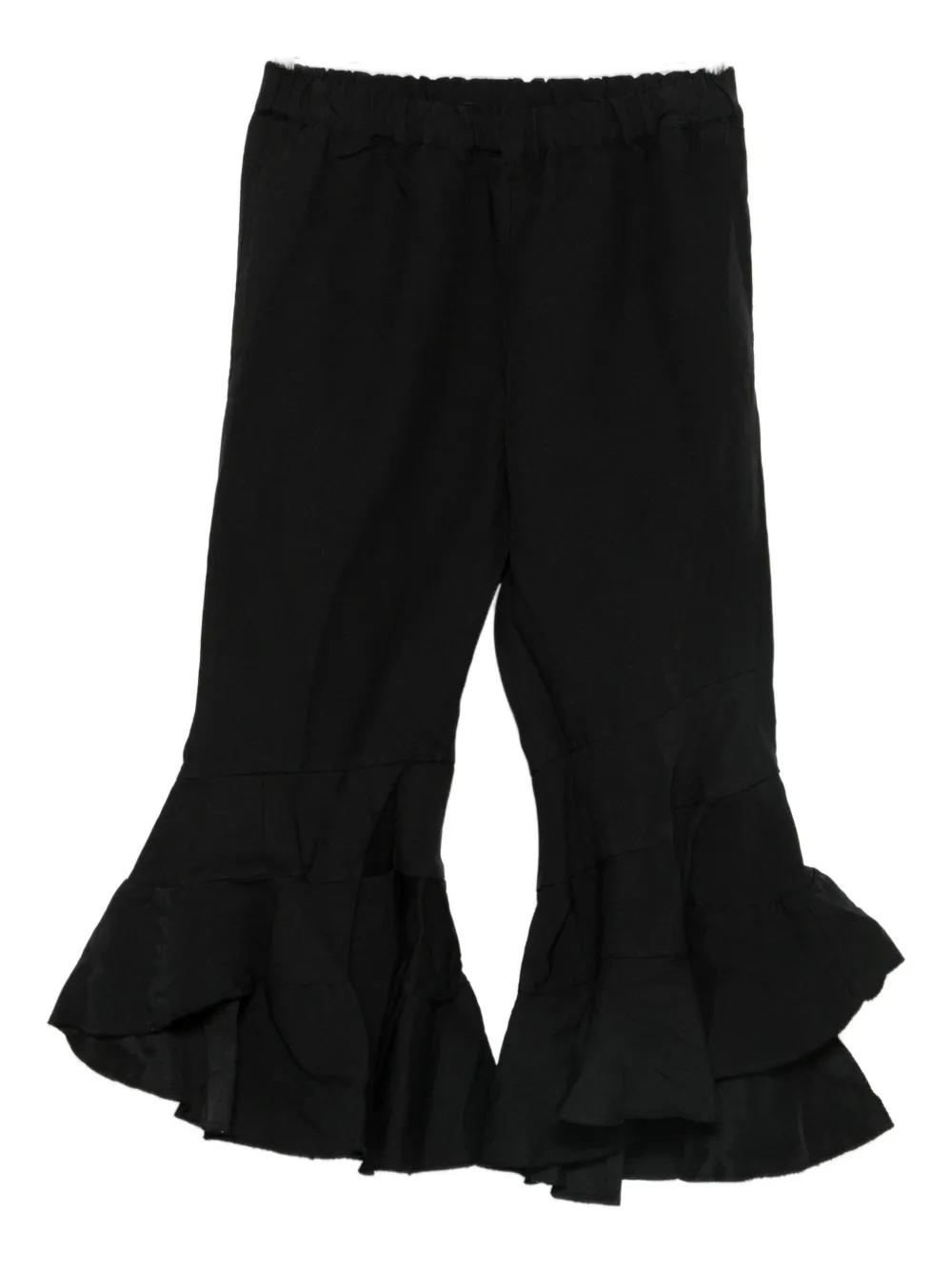 Comme Des Garçons Ruffled Trousers In Black