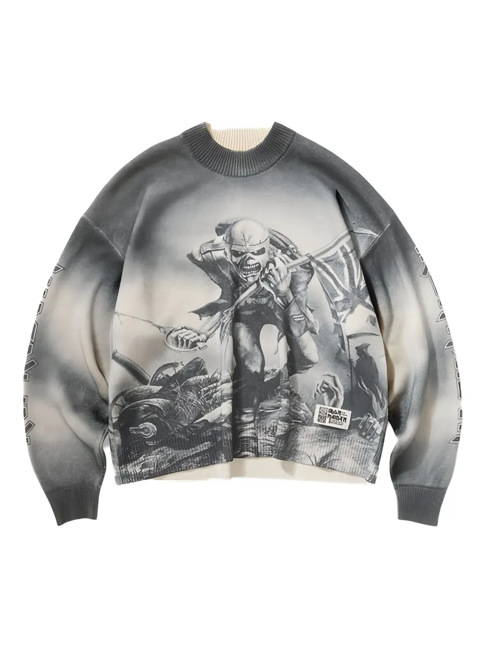 Represent Sweater met print 46 SUNFADE GREY