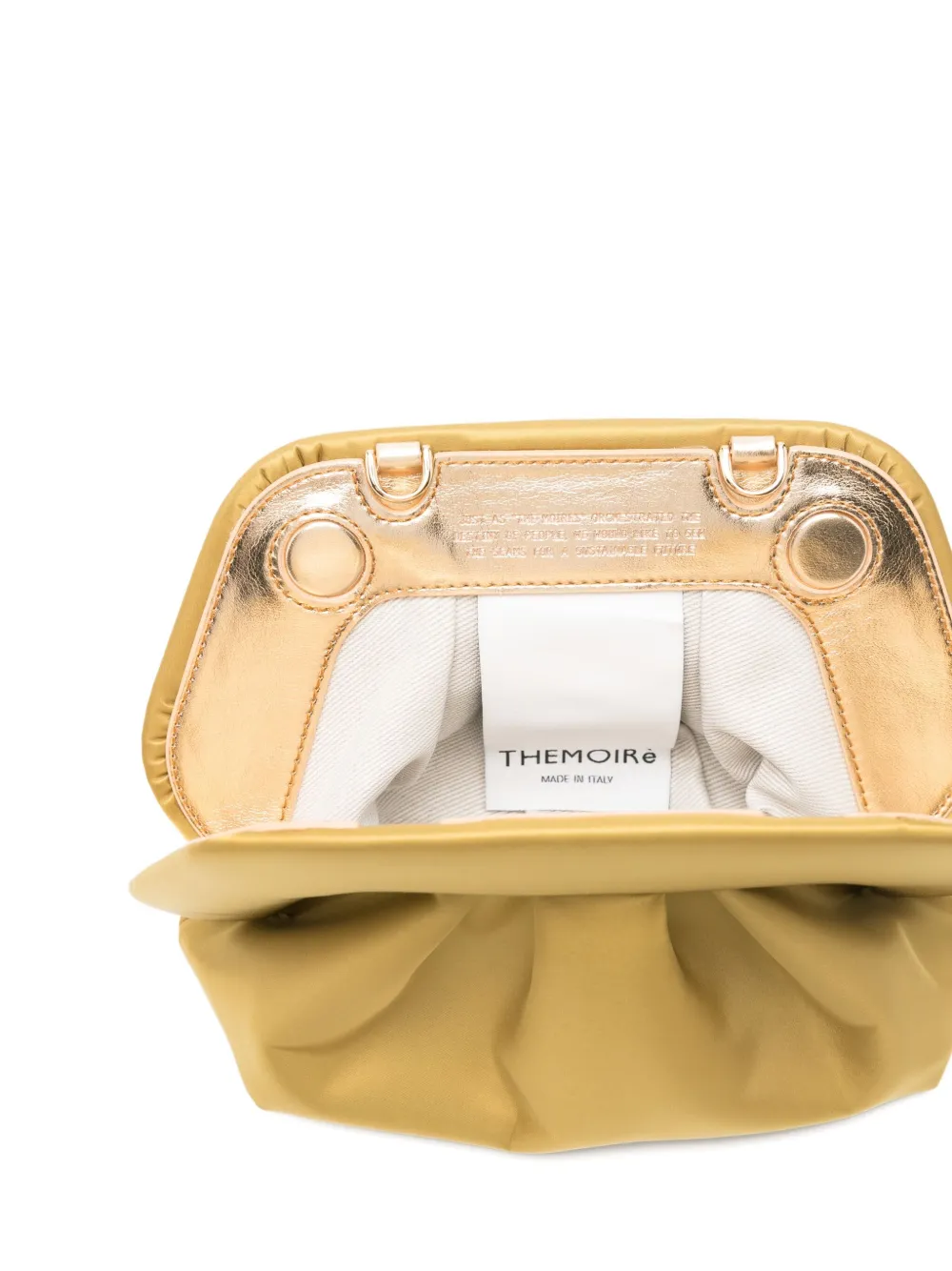 Themoirè Gathered Clutch Bag In Nude