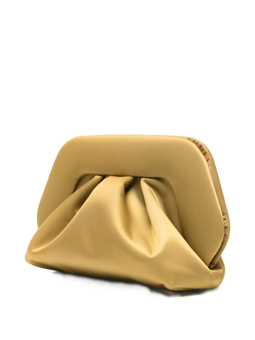 Themoirè Gathered Clutch Bag In Nude