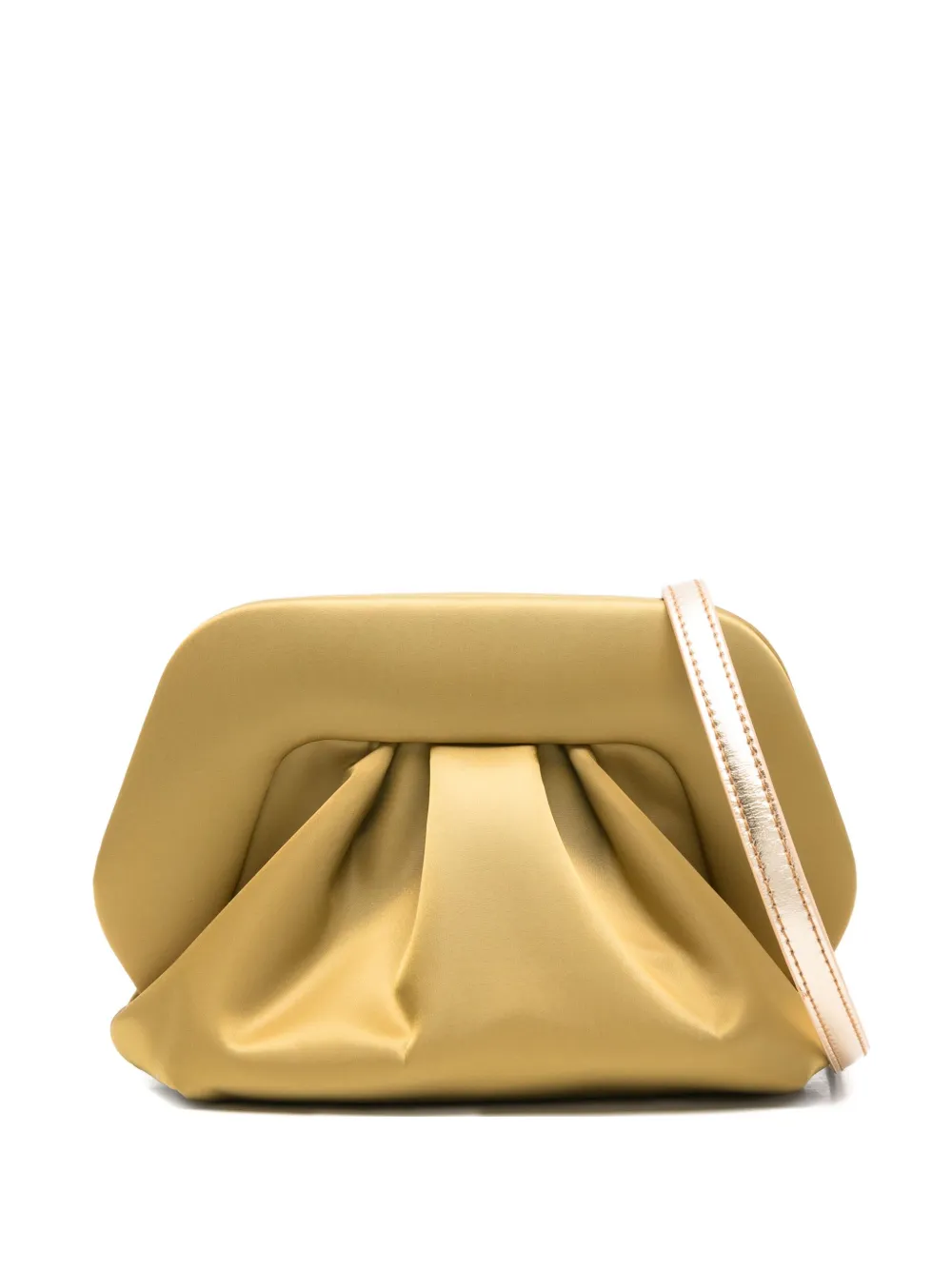 Themoirè Gathered Clutch Bag In Nude