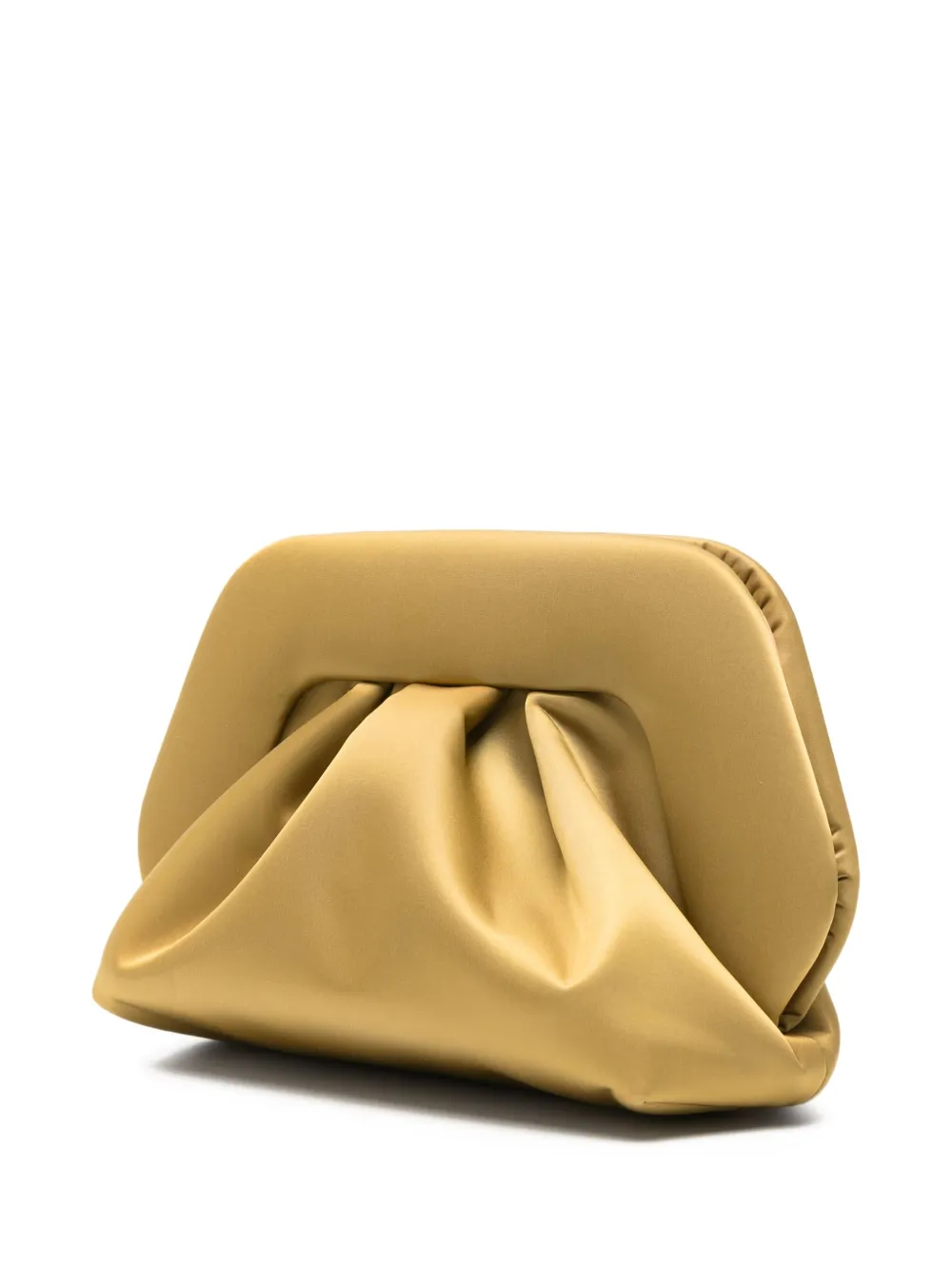 Themoirè Gesmockte clutch Geel