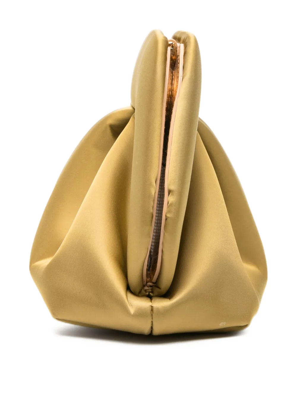 Themoirè Gesmockte clutch Geel