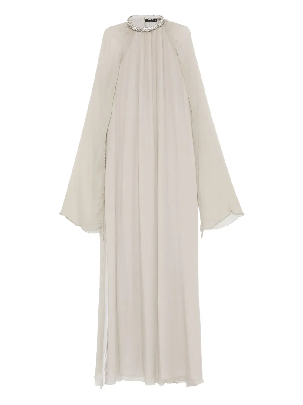 Amen pleated maxi dress - グレー Amen pleated maxi dress - グレー