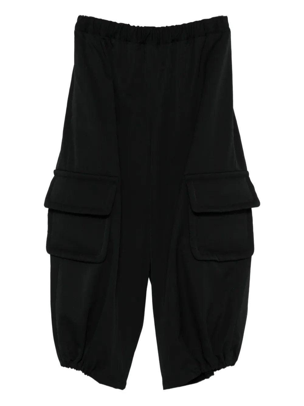 Comme Des Garçons Elasticated-waist Cargo Trousers In Black