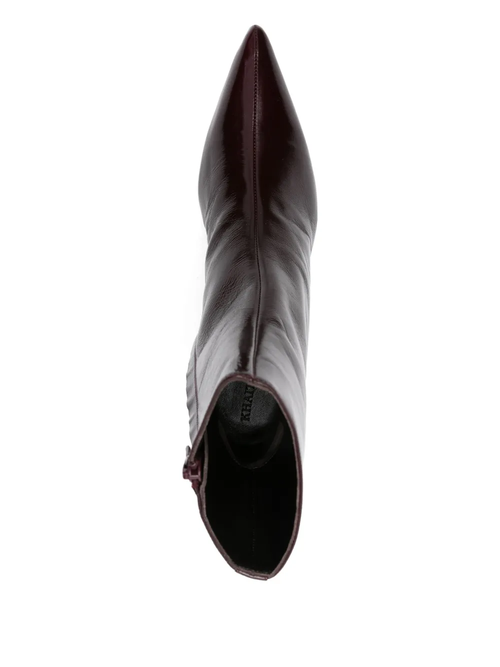 KHAITE 30mm Sybil leather ankle boots Red