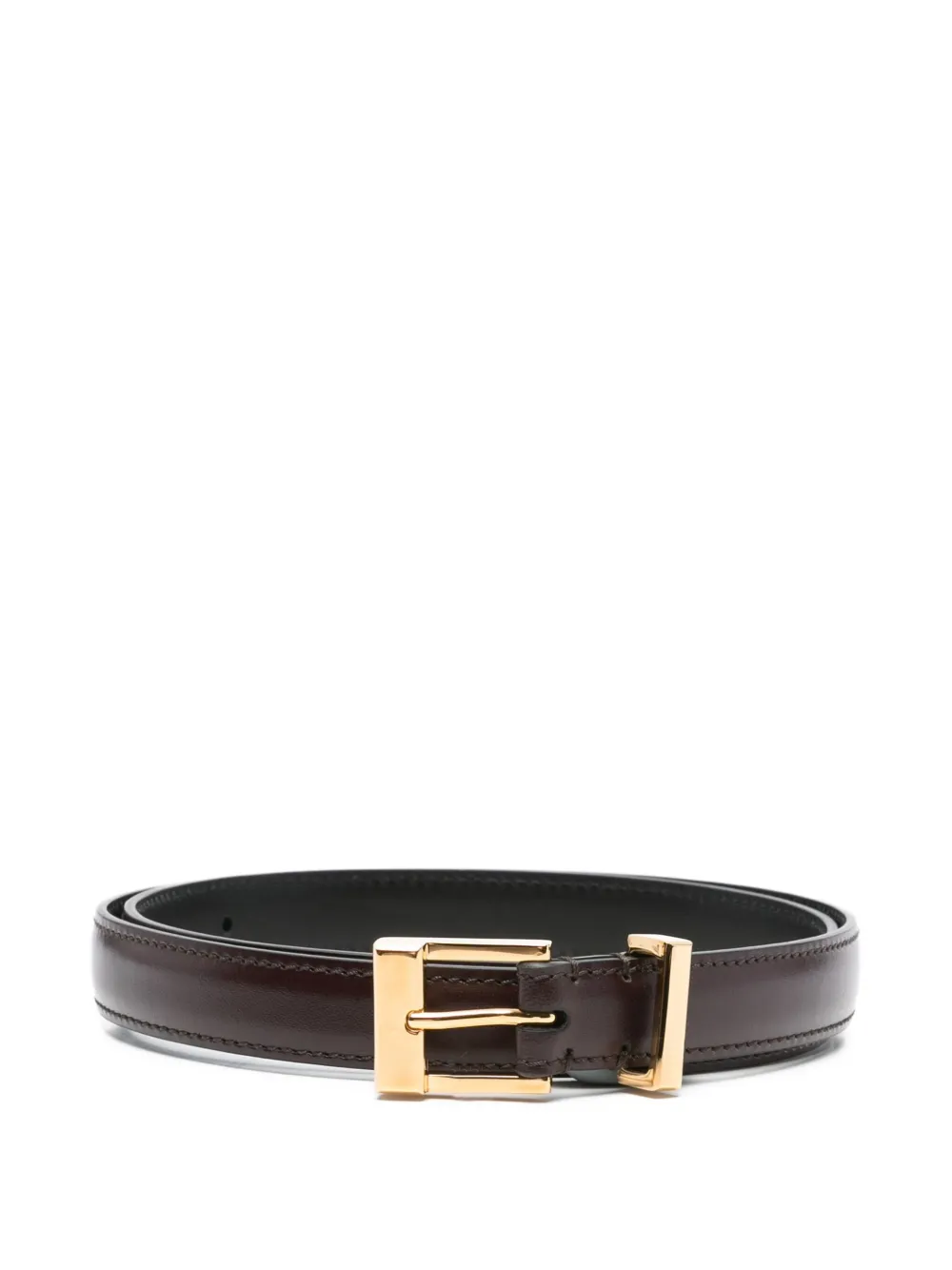 KHAITE leather buckle belt Rood