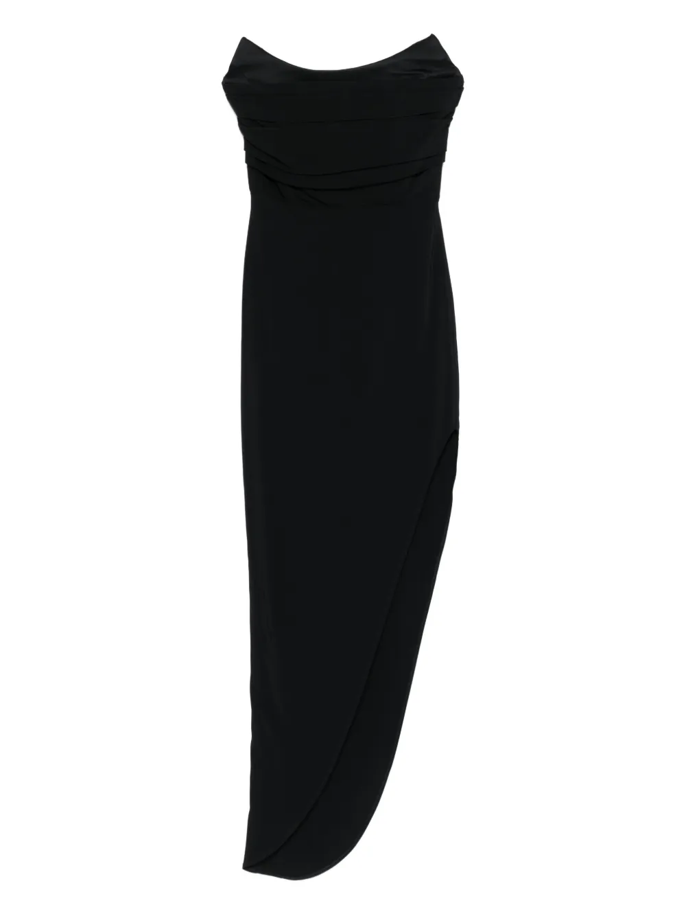 strapless asymmetric dress