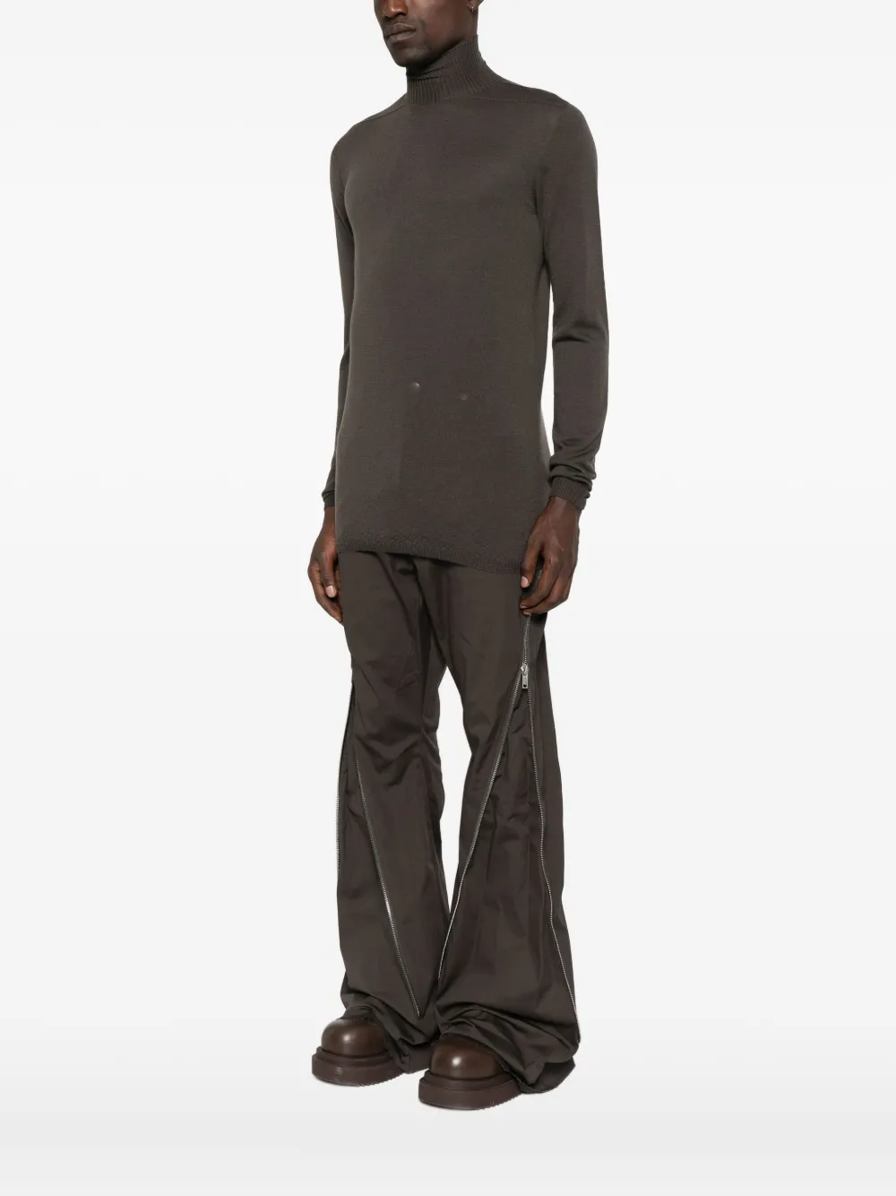 Rick Owens high-neck wool sweater Bruin