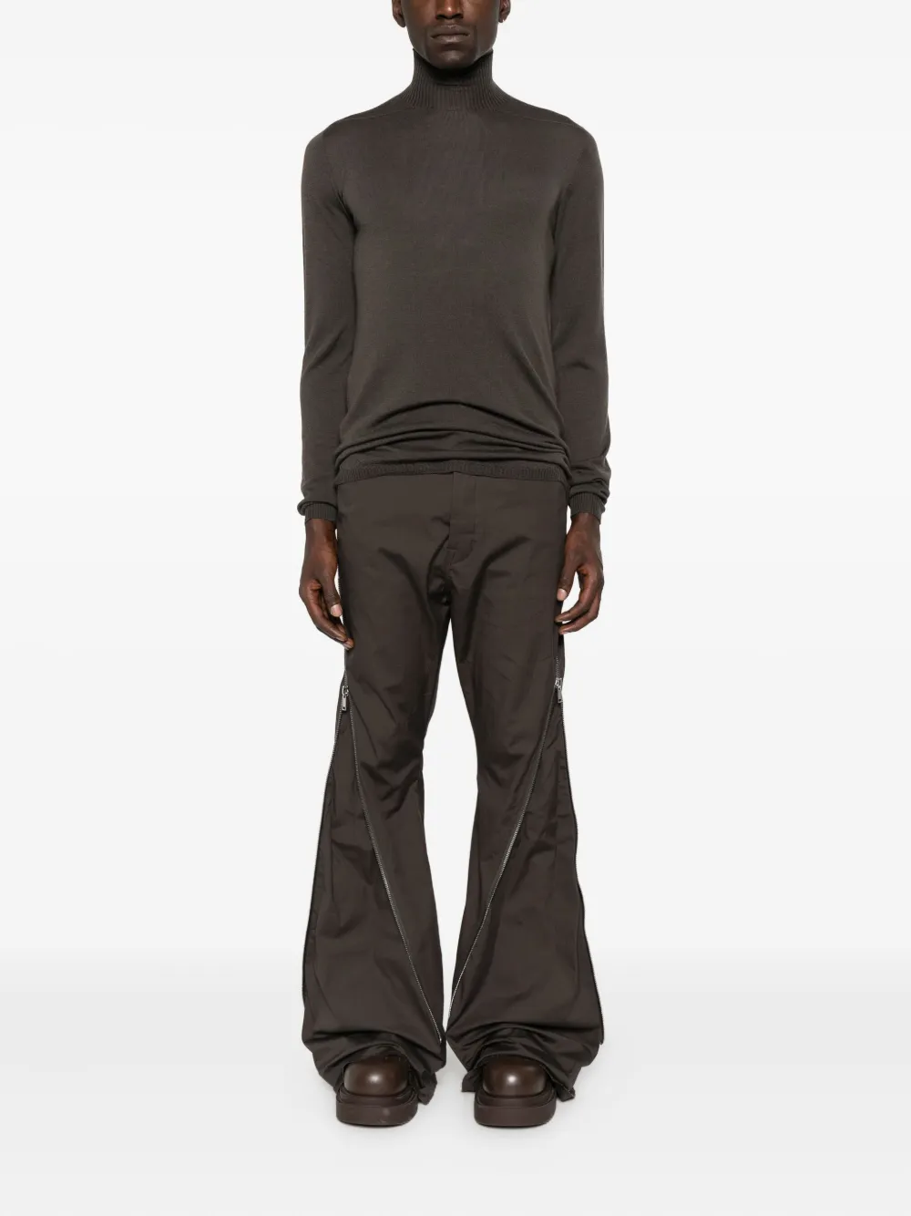 Rick Owens high-neck wool sweater - Bruin