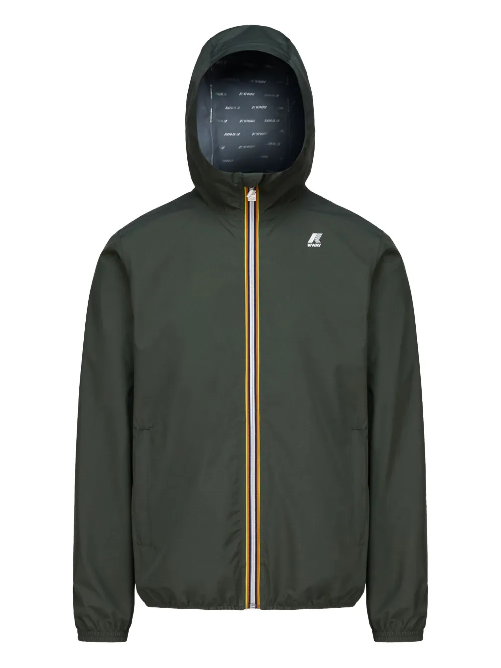 K-Way Jack hooded zip-front jacket Groen