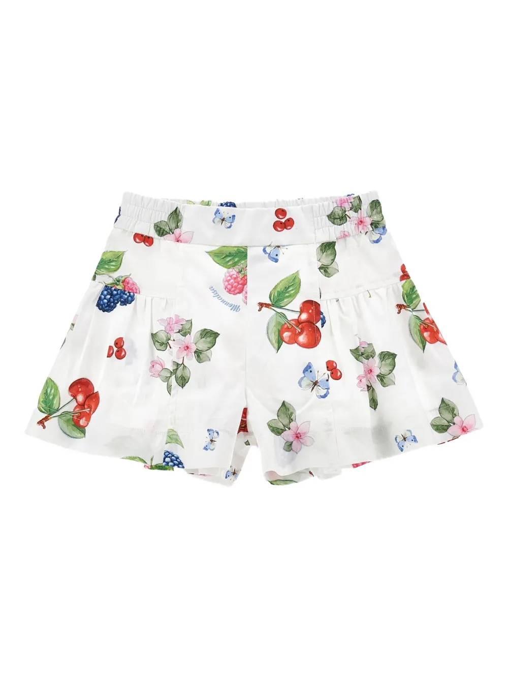 Monnalisa floral-print ruffled shorts Wit